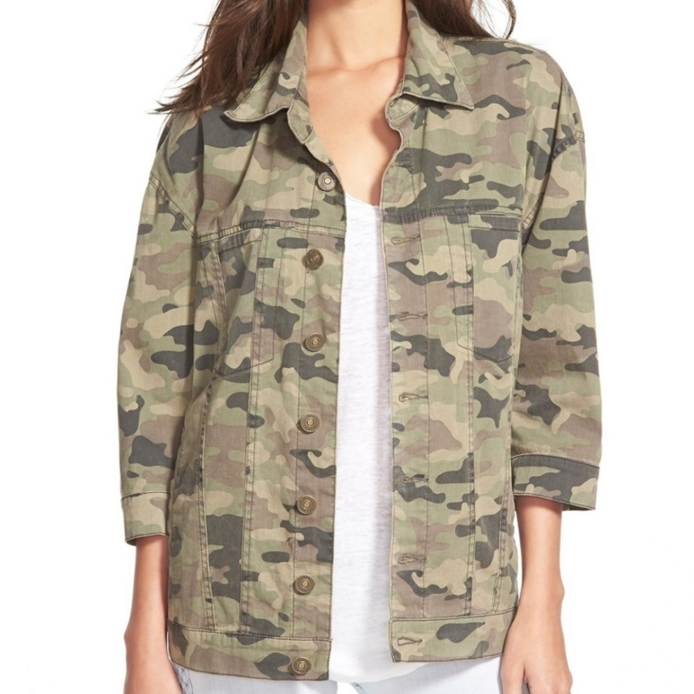 Hudson Women's Camo Boyfriend's Jacket Size Large